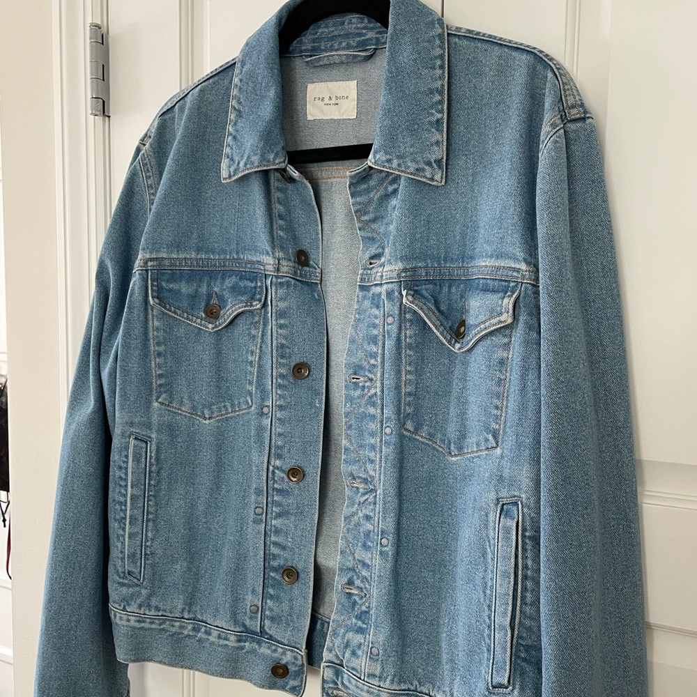 Rag and Bone Mens Cropped Jean Jacket Size L